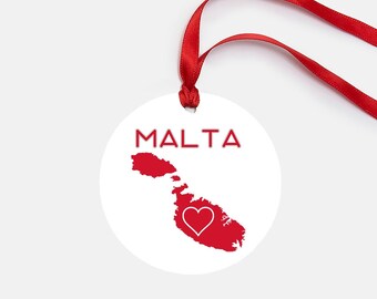 Malta Ornament Personalized Gift Gloss Coated Aluminum