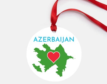 Azerbaijan Ornament Personalized Gift Gloss Coated Aluminum