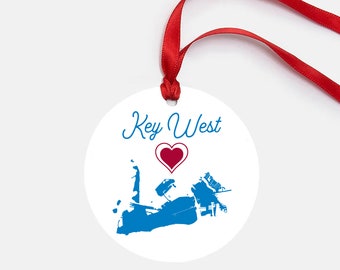 Key West Ornament Florida Keys, Personalized Christmas Gift