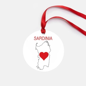 Sardinia Personalized Ornament Gift Sardegna Italia