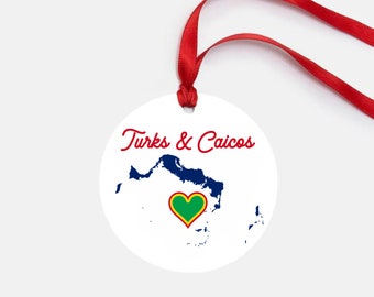 Turks and Caicos Personalized Ornament Gift