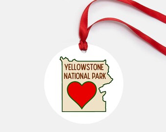 Yellowstone National Park Ornament Gloss Coated Aluminum