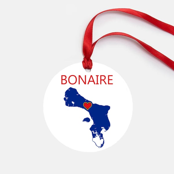 Bonaire Ornament Personalized Gift Gloss Coated Aluminum