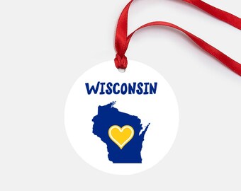 Wisconsin Personalized Ornament Gift