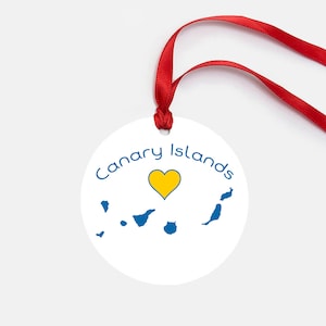 Kanarische Inseln Karte Ornament, Die Kanarischen Inseln personalisiertes Geschenk
