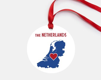 The Netherlands Ornament Personalized Gift Gloss Coated Aluminum