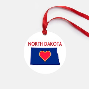 North Dakota Personalized Ornament Gift