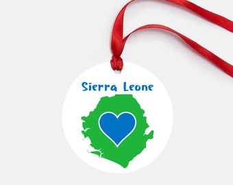 Sierra Leone Ornament Gloss Coated Aluminum