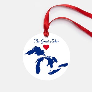 Great Lakes Karte Ornament