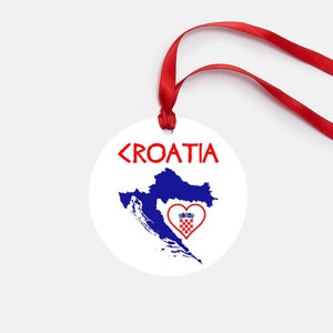 Croatia Personalized Ornament Gift