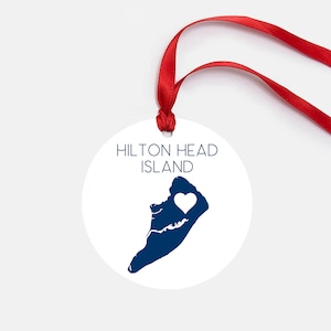 Hilton Head Island Ornament South Carolina Regalo personalizzato Decorazione per albero di Natale