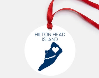 Hilton Head Island Ornament South Carolina Personalized Gift Christmas Tree Decor