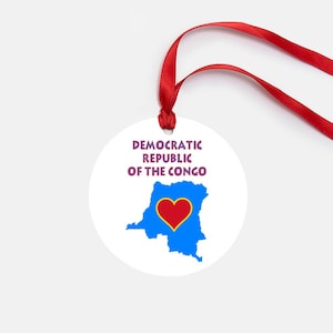 República Democrática do Congo Ornamento RDC Presente Personalizado