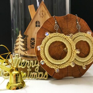 Handmade Crochet Christmas  Earrings