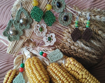 Handmade crochet earrings