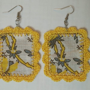 Handmade Floral Crochet Earrings