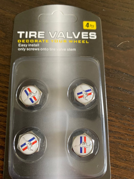 Ford Mustang Metal Tire Valve Stem Caps Set of 4 - Etsy Ford Mustang Metal Tire Valve Stem Caps Set of 4 - Etsy
