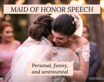 Maid of Honor Speech/bridesmaid Speech Template - Etsy