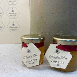 Destiné à bee Wedding Favor Tag, Honey Favor Tag, Honeycomb, Sweet, Honey Bee, Minimaliste, Simple, Moderne, Table, Hexagone, Fiançailles