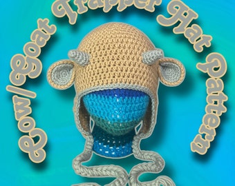 Cow/Goat Trapper Hat Pattern w/ Pictures