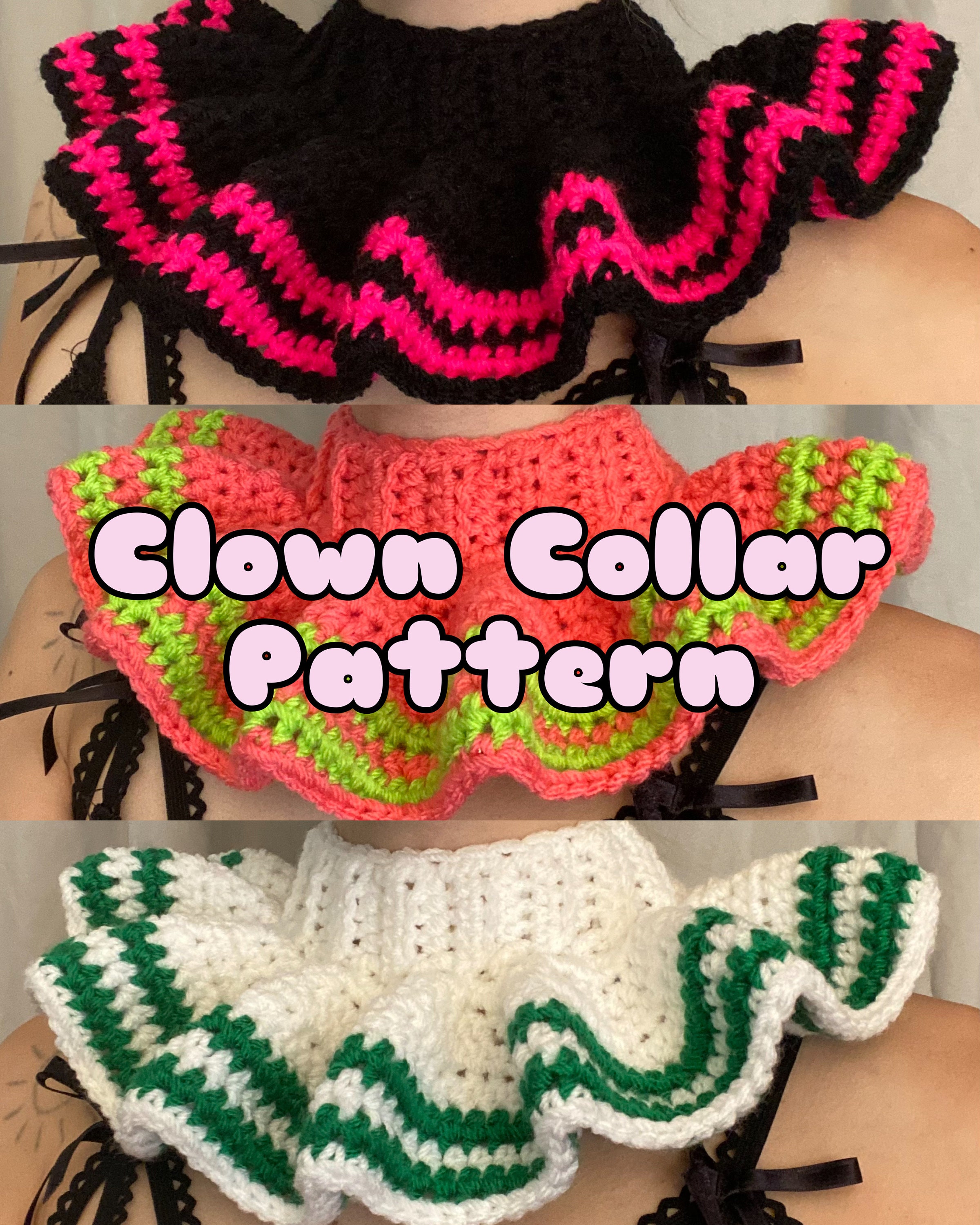 Clown Collar Pattern W/ Pictures Etsy Clown Collar Pattern W/ Pictures Etsy