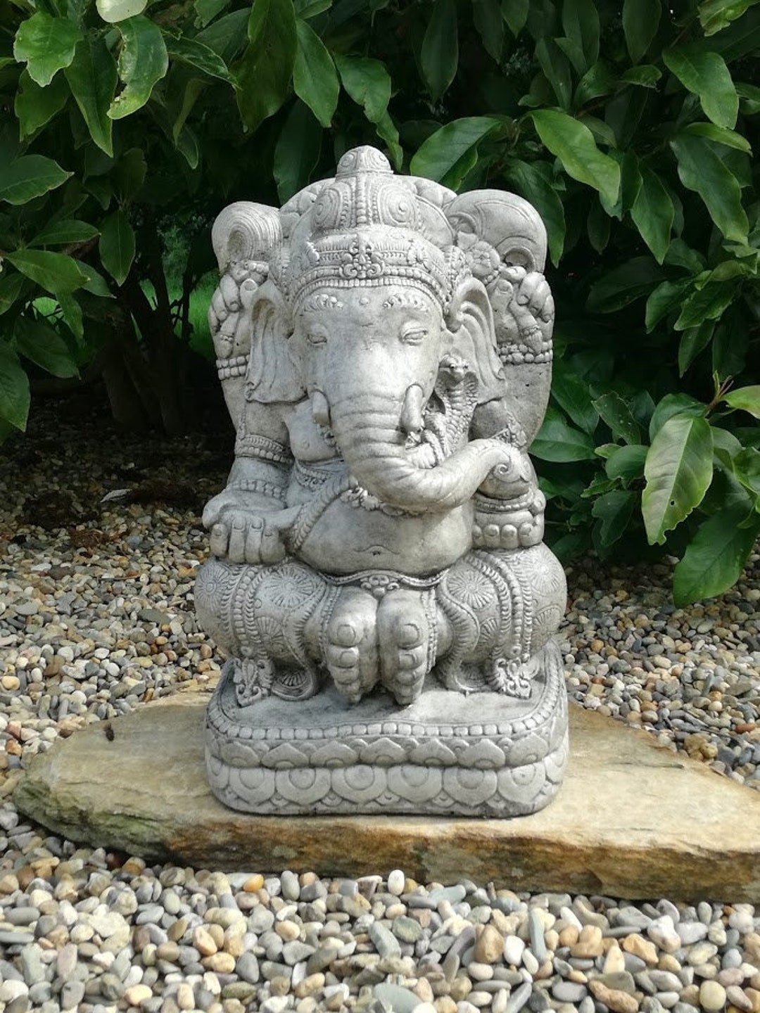 Ganesh Garden Statue Large Stone Ganesha Elephant Praying Garden