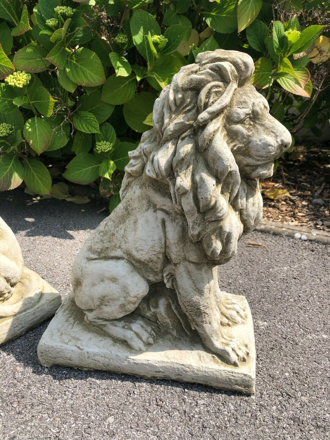 Pair of Lions Statues 2x Lions Reconstituted Stone Animal Etsy