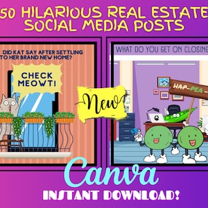 Real Estate Social Media Posts, Real Estate Marketing, Facebook Posts, Instagram, Canva Templates, Funny, Humor, Real Estate Terms, Spring