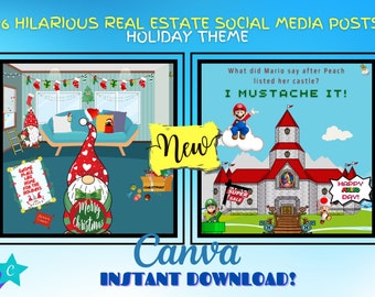 Real Estate Funny Social Media Posts, Real Estate Marketing, Facebook Posts, Instagram, Canva Templates, Humor, Spring, Memes, Spring