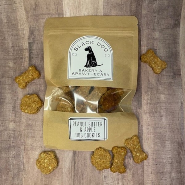 Homemade Organic Peanut Butter Apple Dog Treats, All Natural Dog Treats