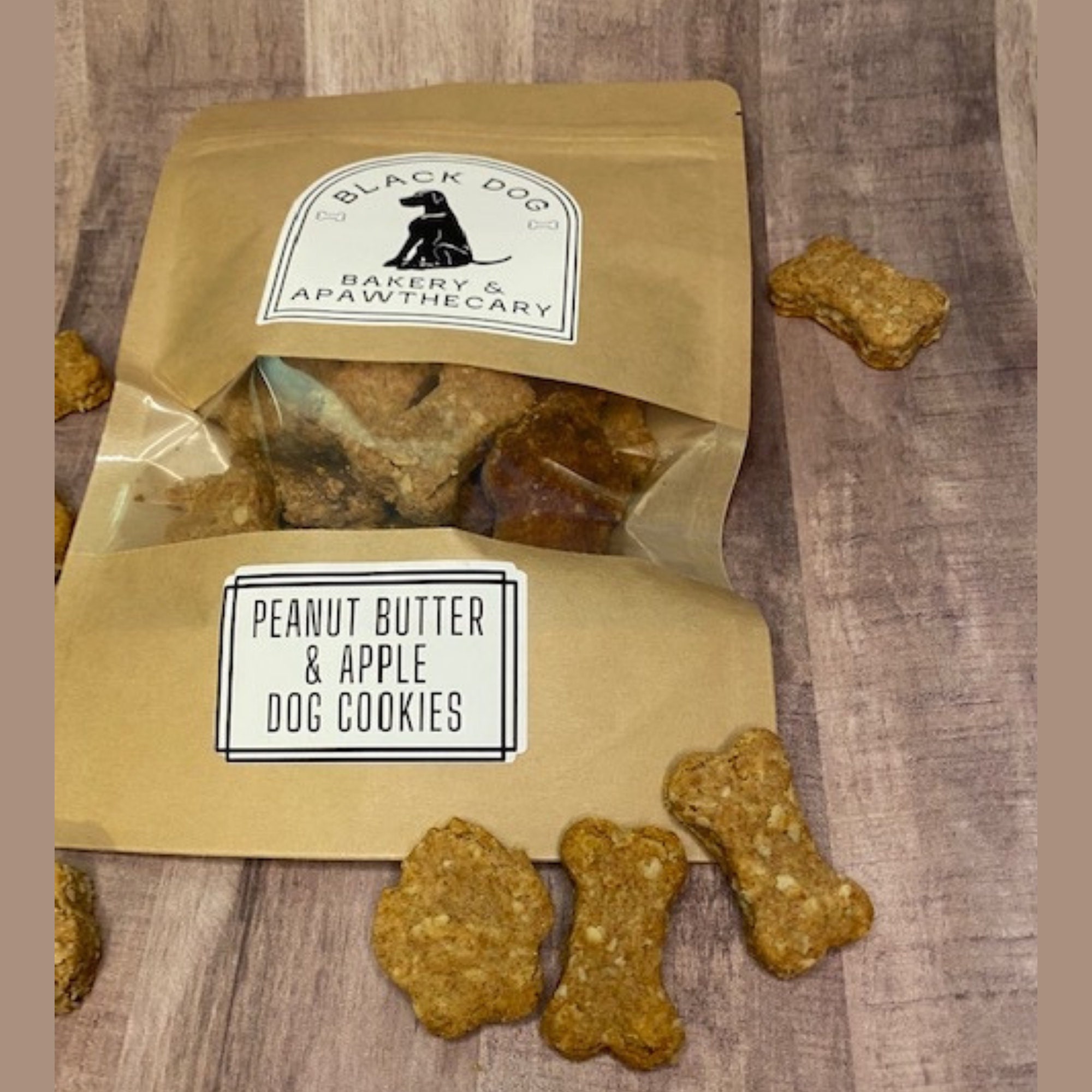 Image showcasing Homemade Organic Peanut Butter Apple Dog Treats, All Natural Dog Treats ...