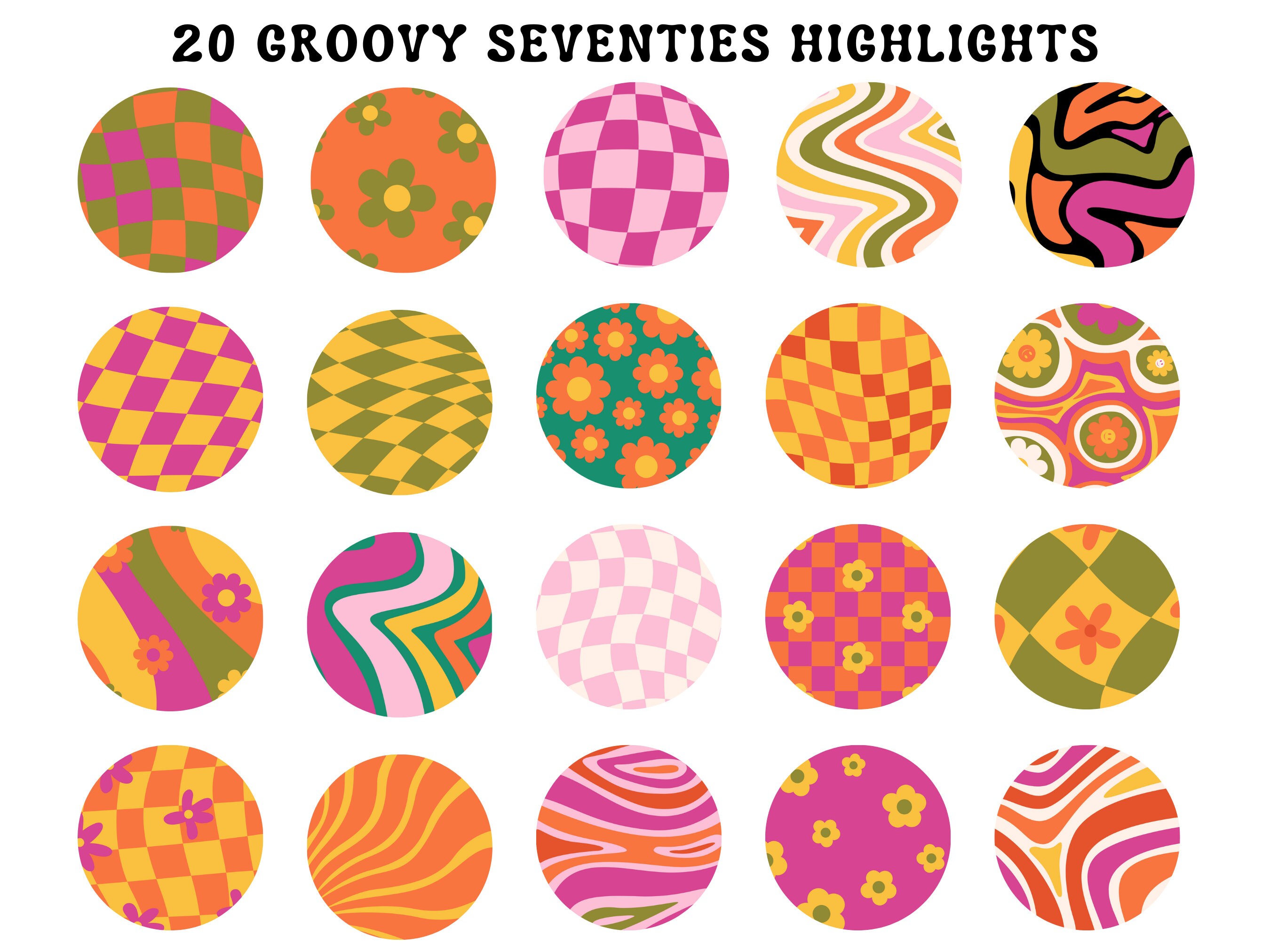 20 Retro Insta Highlight Covers Seventies 70s IG Story - Etsy