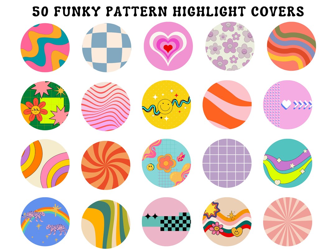 50 Funky Retro Insta Highlight Covers, Groovy 70s IG Story Highlights ...