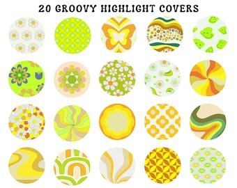 20 Groovy Insta Highlight Covers Seventies 70s IG Story - Etsy