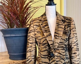 tiger print blazer