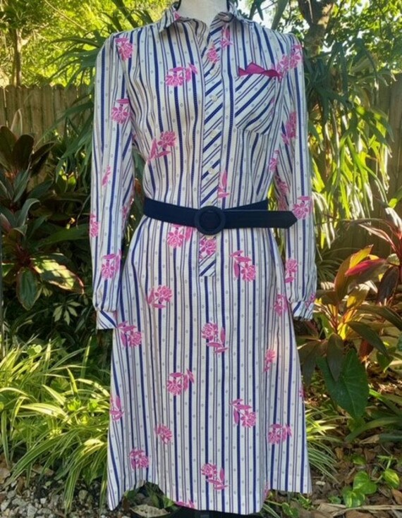 70's Secretary Shirt Dress by Katie Lewis - image 3