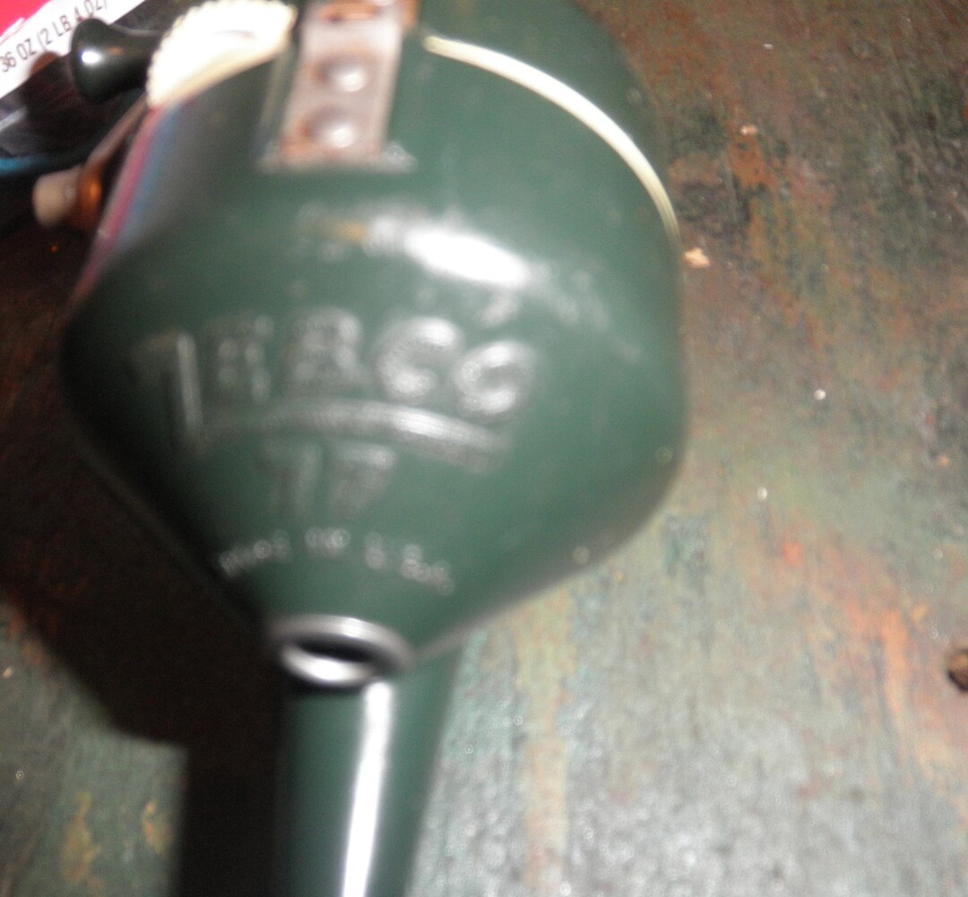 GREEN Zebco 77 Fishing Reel Rod/vintage Zebco Rod and Reel/2 Etsy