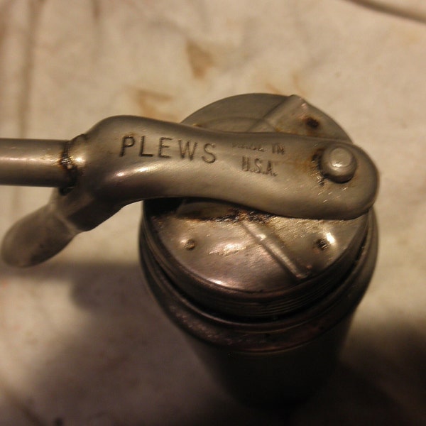 Plews USA Vintage Oil Can/Oil Squirter/Oiler