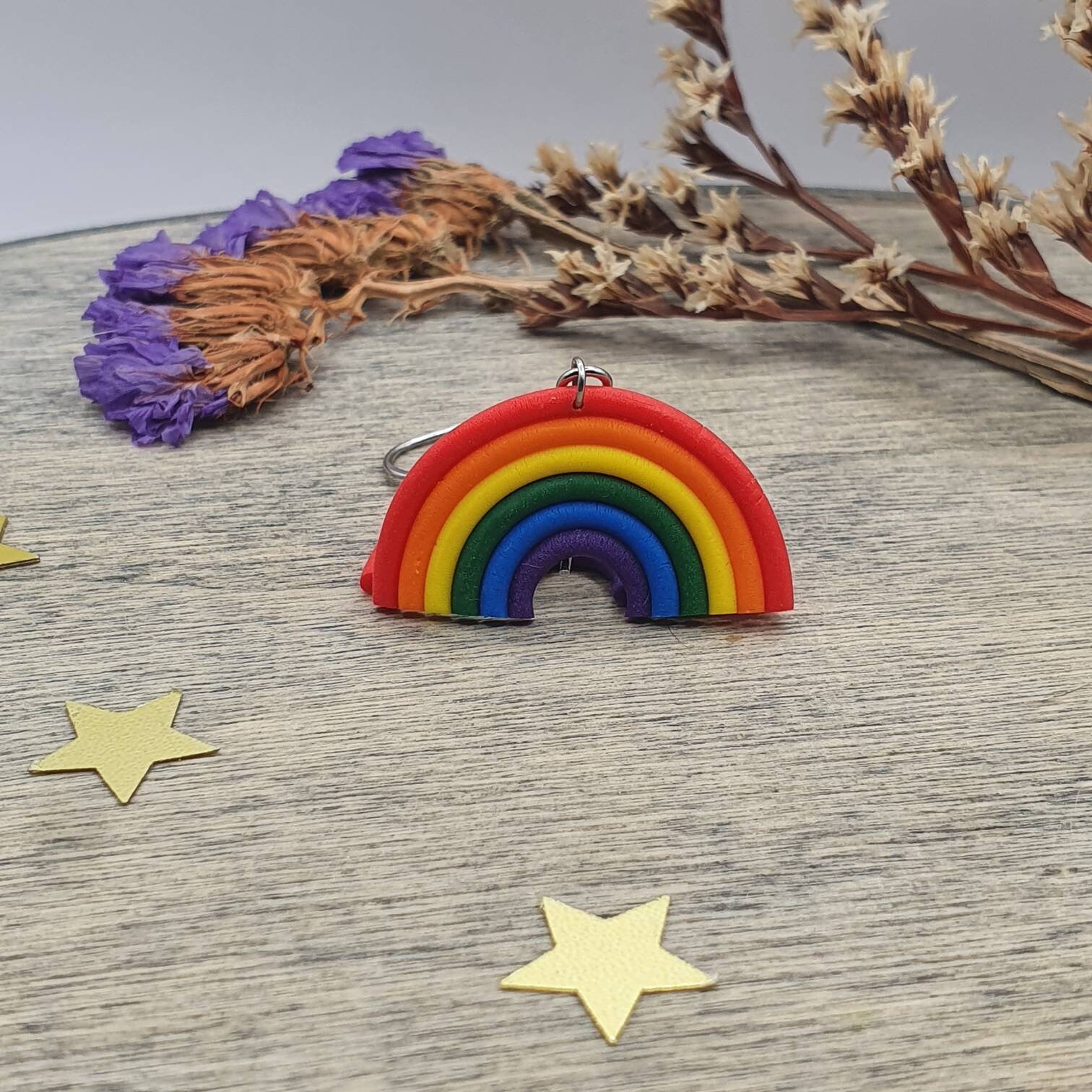Regenbogen Pride Ohrringe - Herzförmige LGBTQ Ohrstecker Aus Acryl