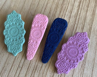 Mandala Hair Clips