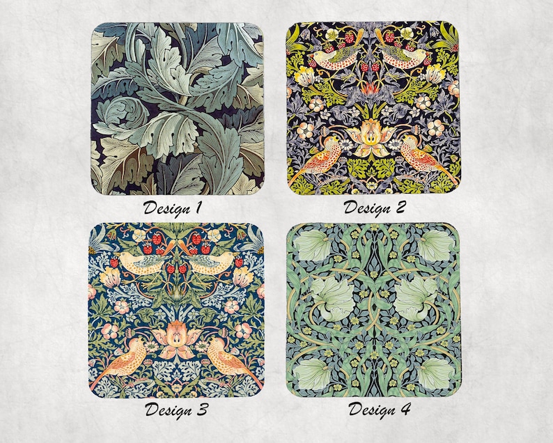 FinestGiftDesigns William Morris Mix Coasters - Thumbnail 3