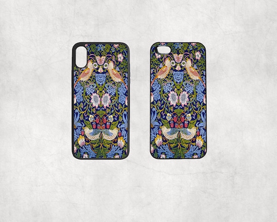 William Morris Strawberry Thief Phone Case - For Apple IPhone 17 Pro Max Magsafe IPhone 16 Pro 16e IPhone 15 Plus 14 13 Pro 12 11 XR Floral