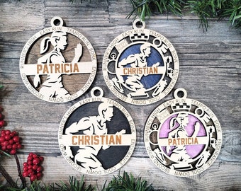 Personalized Running Ornament
