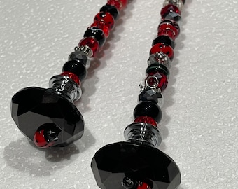 Ladybug, ladybug fly away home! This beautiful 19-20” garden stake is made of quality glass beads, no cheap plastic!  Ships in 1-3 days.