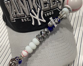 Your Team Choice, MLB/College/High School Baseball  Garden Stake, ANY TEAM,19” tall, 3 charms each, beaded stakes, totems!