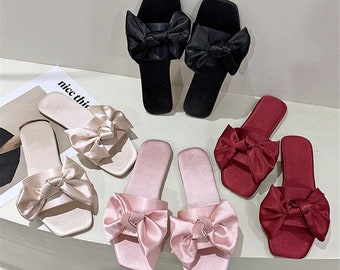 Satin Slippers - Etsy