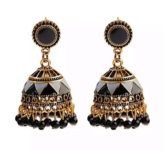 Buy MS Fashion India Latest designer Red Color Pearls Mirror Tassel Jhumka  Earrings Online at Best Price  Distacart