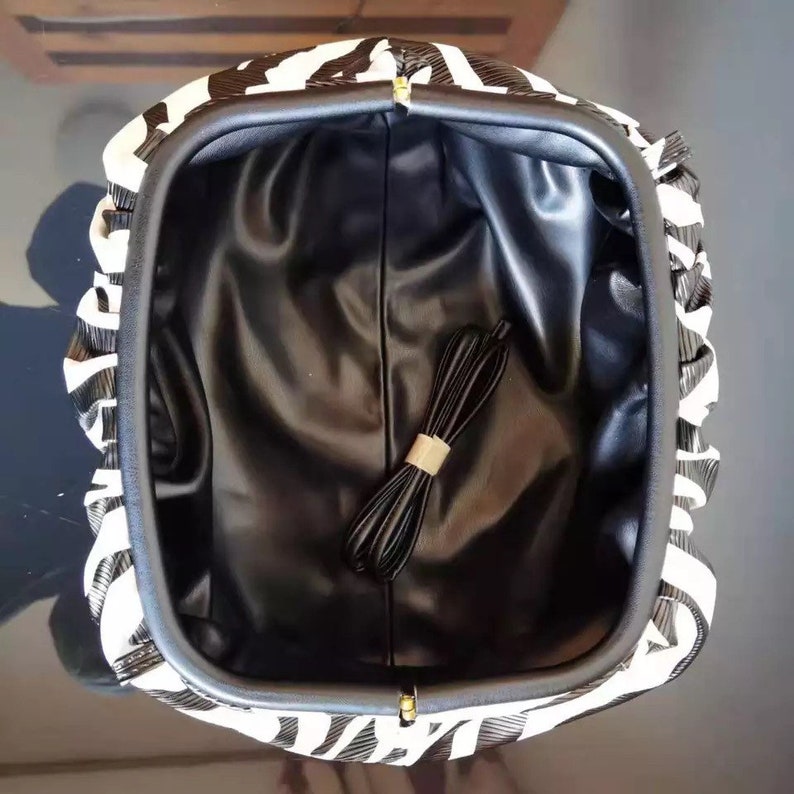 Jumbo Oversized Leather Patterned Zebra Clutch Purse Evening Etsy