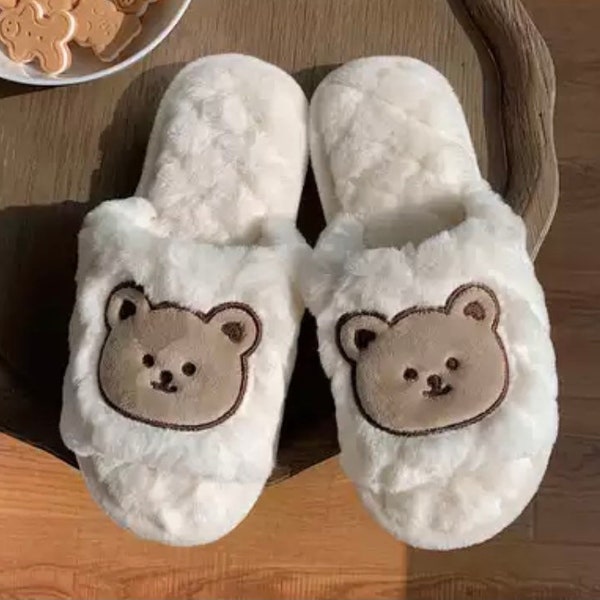 Teddy Bear Slippers Etsy