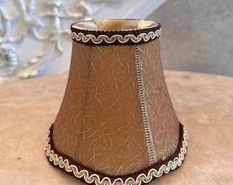 Gold Color Fabric Bell-Shaped Pendant Light Covers for Table & Wall Lamps, Metal Clip-On Lamp Shades, Clip on European Small Lamp Shade